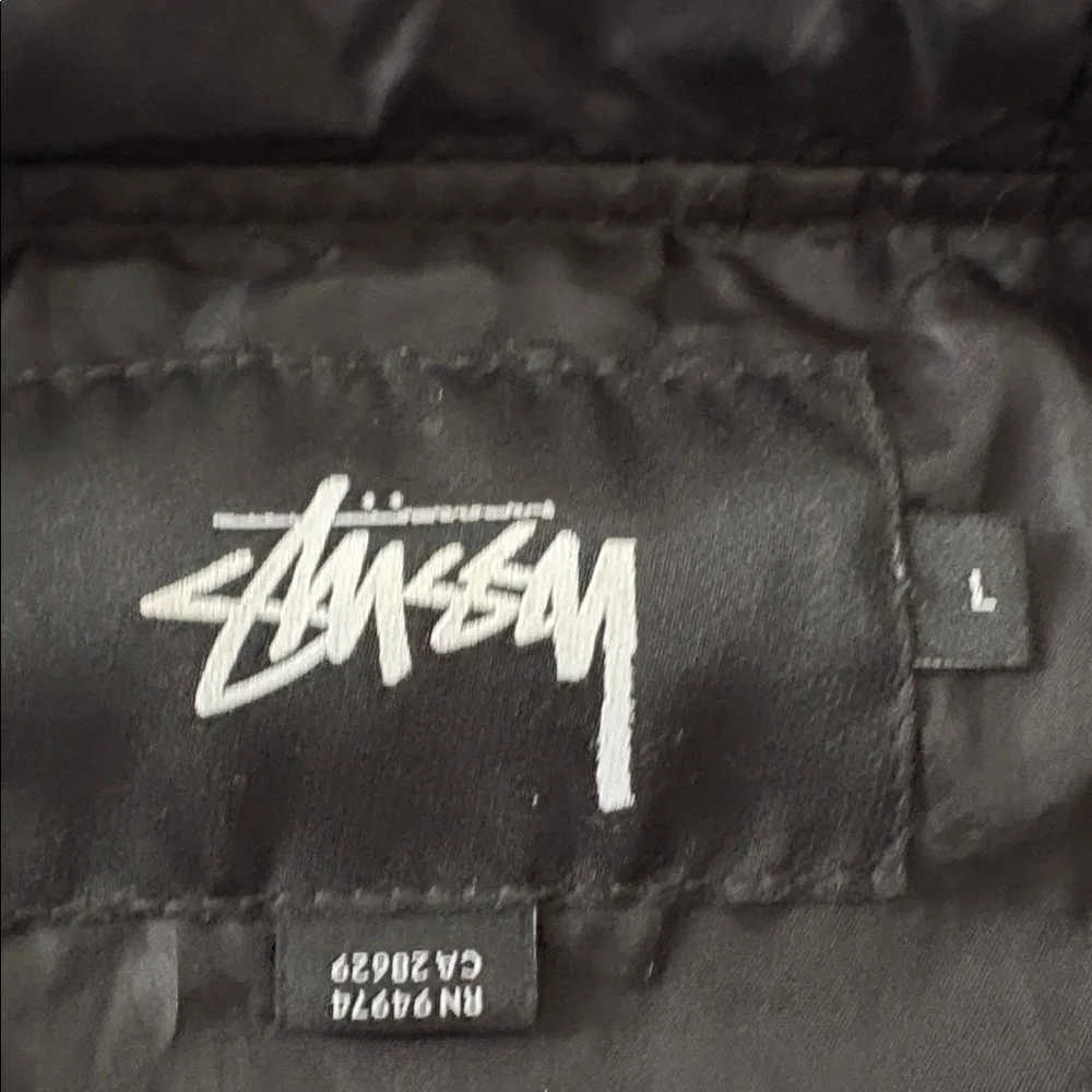 Men’s STUSSY Lightweight Windbreaker Zip Up Jacket Size Large *1 tiny flaw* - Picture 7 of 11